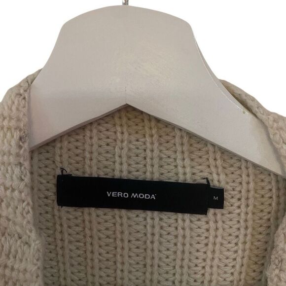 Vero Moda Women’s Medium Cowl Neck Sweater | Cream with Side Ties - Picture 4 of 5